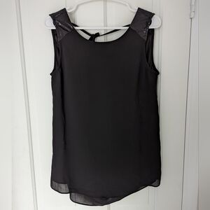 Black tank with scoop back- like new